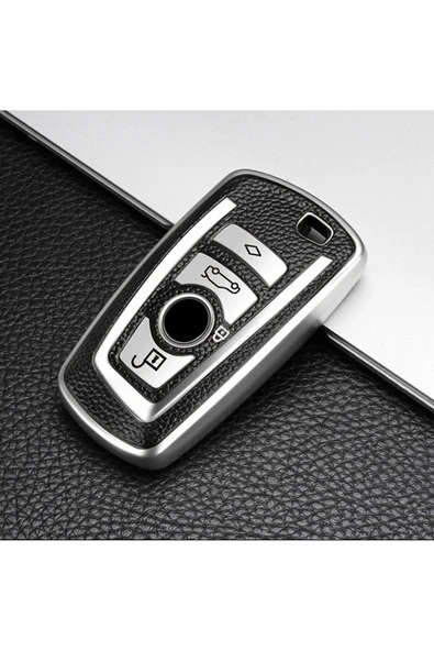 YıldızTuning Bmw 7 Serisi F01 Anahtar Kılıfı Lüx Gümüş Renk - 1