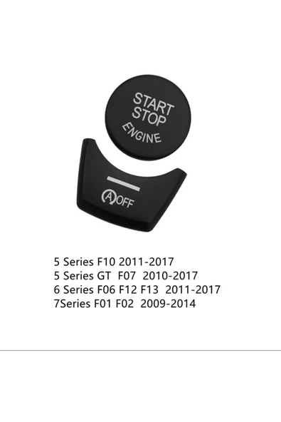 YıldızTuning Bmw 7 Serisi Start Stop Tuş Yenileme Siyah 2009-2014