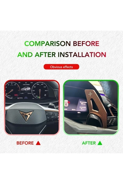 YıldızTuning Cupra Leon Bronz F1 Kulakçık Direksiyon Pedal Vites Paddle Shifter - Resim 5