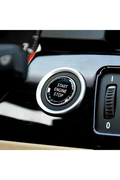 YıldızTuning Bmw X5 Serisi E70 Kristal Start Stop Tuşu Gümüş 2006-2013