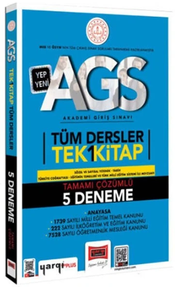 Yargı 2025 MEB-AGS Tüm Dersler Tek Kitap 5 Deneme Çözümlü Yargı Yayınları