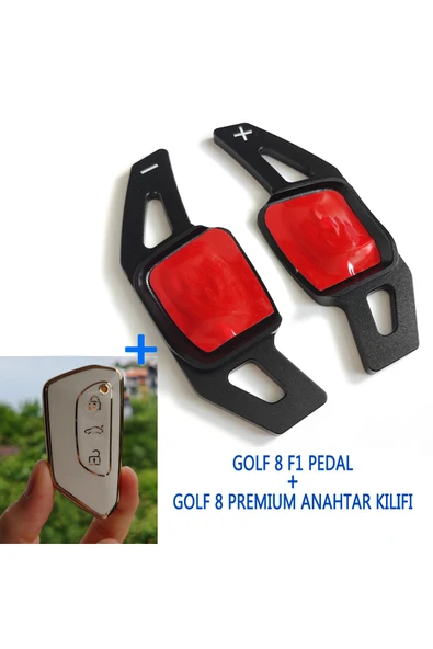YıldızTuning Golf Mk8 Siyah F1 Vites Kulakçıkları - Golf 8 F1 Direksiyon Kulakcık Pedal