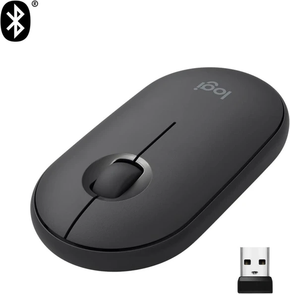 Logitech Pebble M350 910-005718 Siyah Sessiz Optik Kablosuz Mouse - Outlet ürün görseli 1
