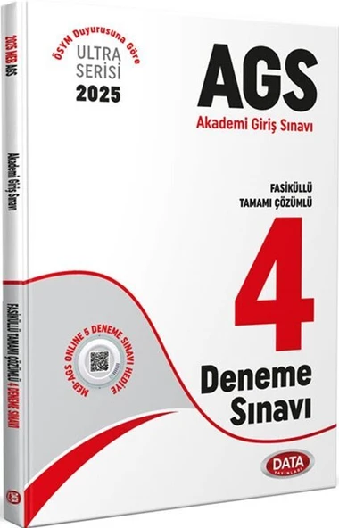 Data 2025 MEB-AGS Tüm Dersler 4 Deneme Fasiküllü Çözümlü Ultra Serisi Data Yayınları