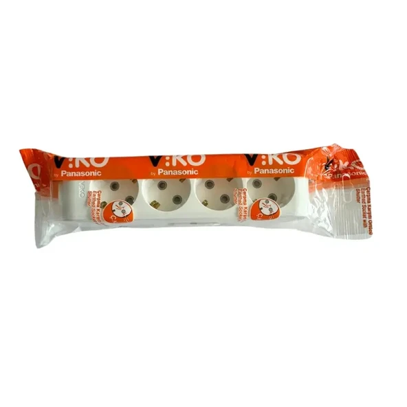 Viko Multi-Let Dörtlü Grup Priz Topraklı Klemensli Beyaz
