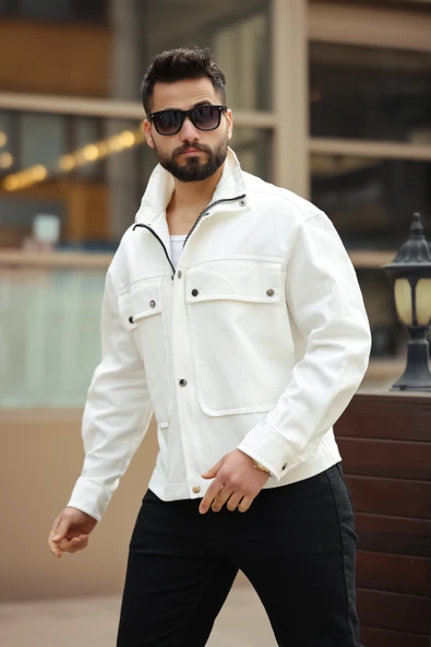 ERKEK BAHARLIK TORBA CEPLİ GABARDİN CEKET - 11