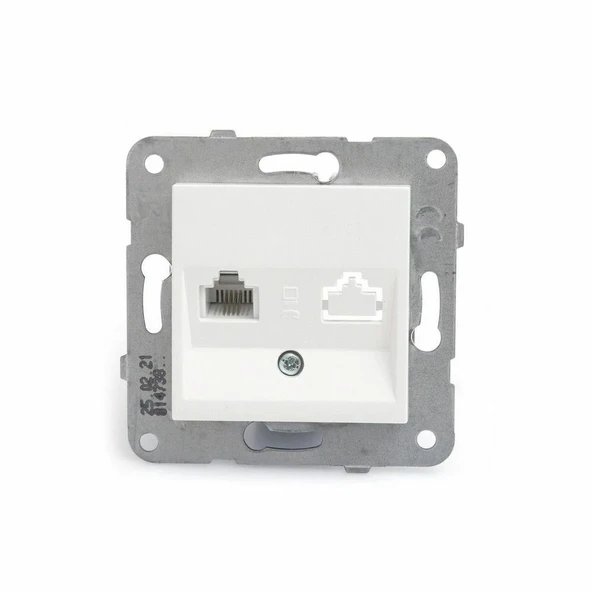 Viko Meridian/ Karre Beyaz Nümeris Telefon Prizi (Rj11) (Mek+Düğ/Kap.) Çerçeve Hariç 90967013