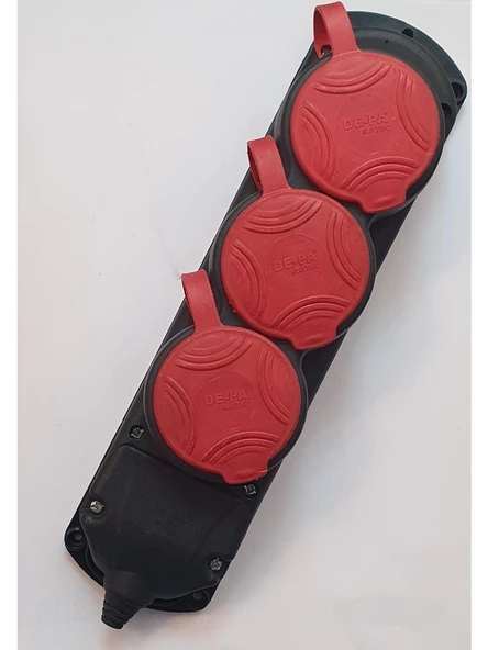 De-Pa 338019 Kauçuk Trifaze Üçlü Grup priz