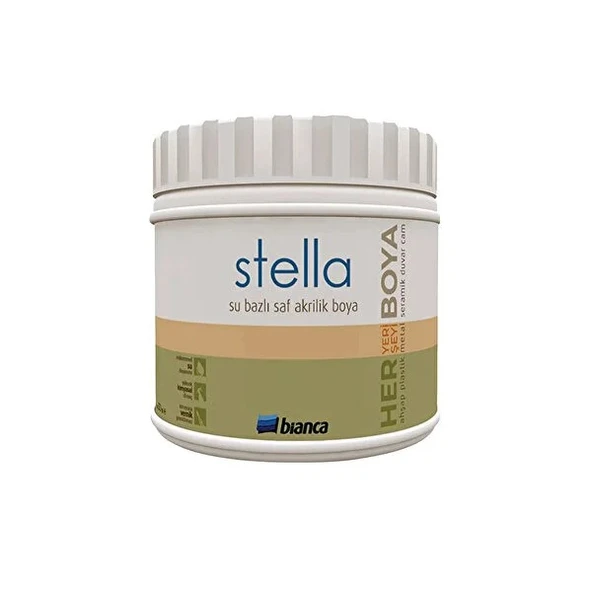 Bianca Stella Su Bazlı Saf Akrilik Boya 0.50 LT TAŞ