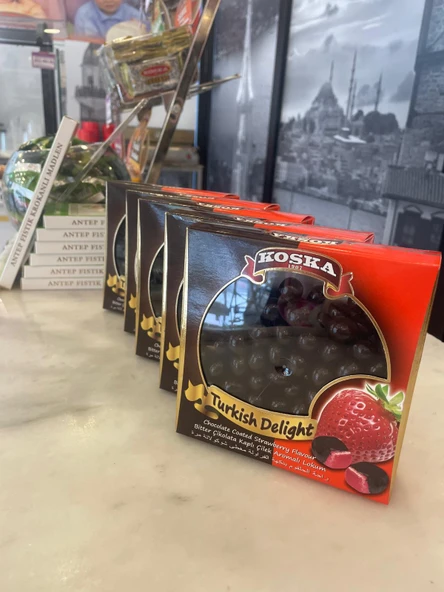 KOSKA ÇİLEKLİ LOKUM DRAJE 220 GR KOLİ 24 ADET - 5