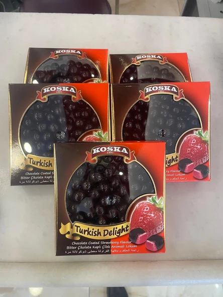 KOSKA ÇİLEKLİ LOKUM DRAJE 220 GR KOLİ 24 ADET - 2