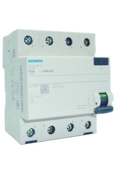 Siemens 4x63a 300ma Yangın Koruma Rölesi 5sv5646-6