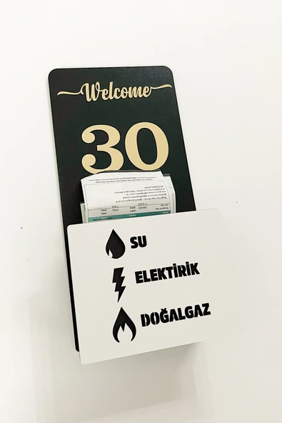 Fatura Kutusu - Kişiye Özel Kapı Numaralı  – Şık ve Kullanışlı - 5