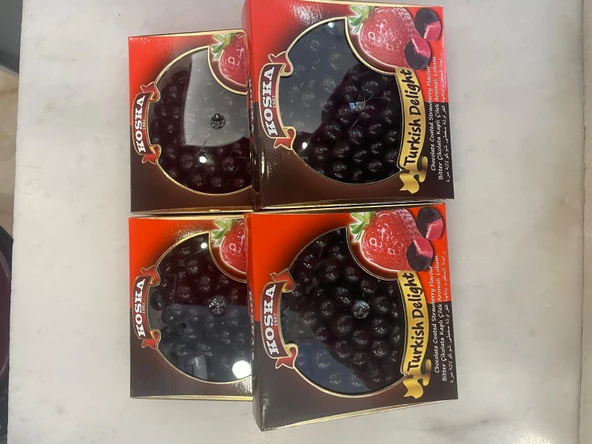 KOSKA ÇİLEKLİ LOKUM DRAJE 220 GR KOLİ 24 ADET - 4