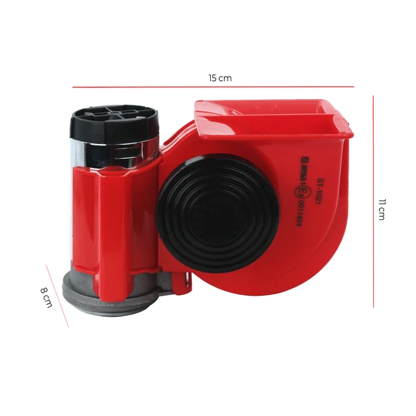 Ferrari Korna Kırmızı 12v Kompresörlü 2 Tonlu F1 Korna - 4