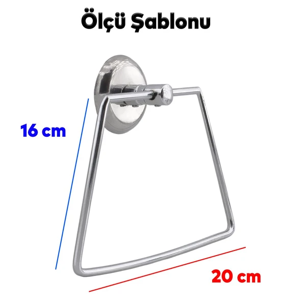 Metal Bez Havluluk Aparatı Lavabo Banyo Mutfak Aparat Standı Bez Havlu Askısı Vidalı Krom Paslanmaz - 2
