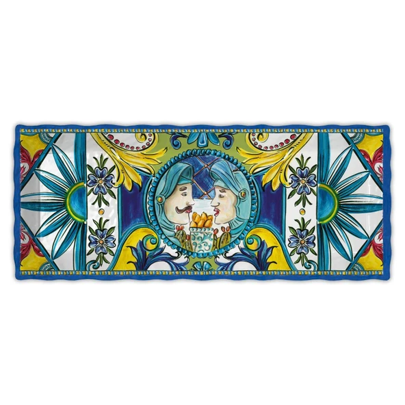 Baci Milano Sicily Melamin Tepsi 49x20 Çok Renkli ürün görseli