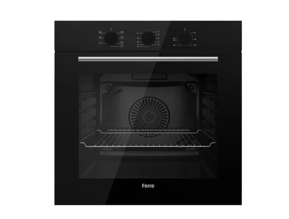 Ferre QBL62CB - SS206 -D087 60 Cm Beyaz Cam Turbolu Ankastre Set -Yeni 2025 - Resim 2