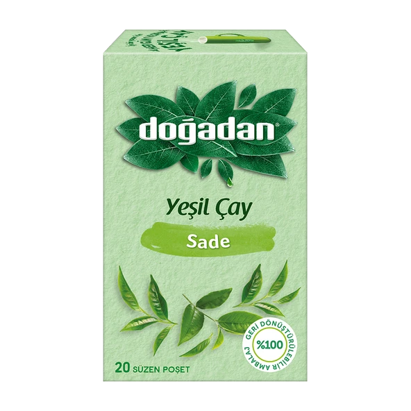 DOĞADAN YEŞİL BİTKİ ÇAYI SADE  20 SÜZEN POŞET 34GR - Resim 2