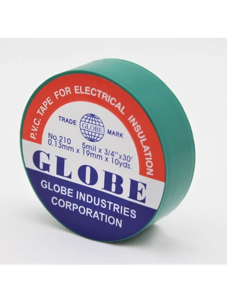 Globe Pvc Elektrik İzolasyon Bant "0.13x19x10yrds" Yeşil