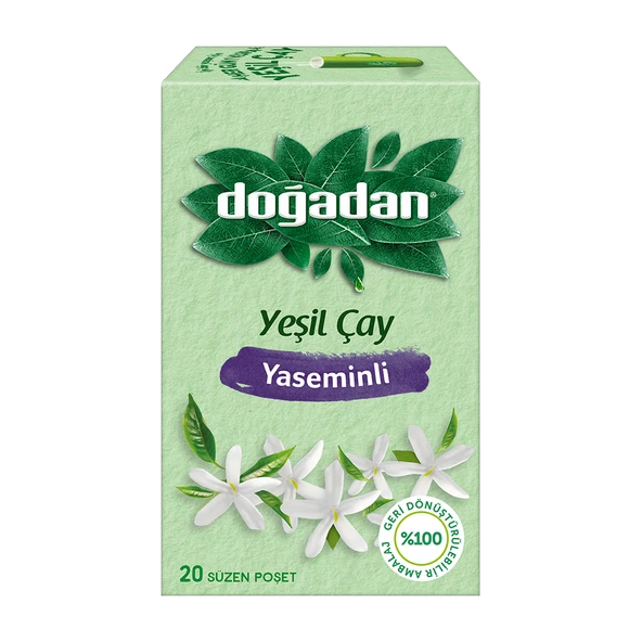 DOĞADAN YEŞİL BİTKİ ÇAYI YASEMİNLİ 20 SÜZEN POŞET 34GR
