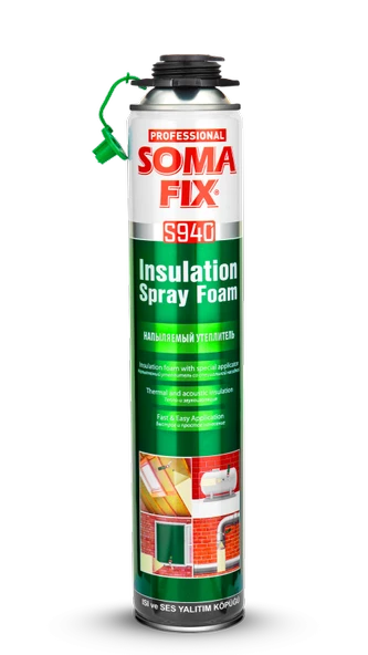 SOMAFİX TABANCALI ISI VE SES YALITIM KÖPÜĞÜ S940