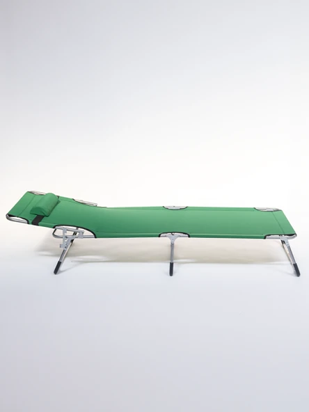 Ecm Proger Sırt Ayarlanabilir Katlanabilir Kademeli Yastıklı Lüks Şezlong-Yeşil - 2