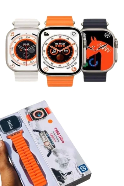 Akıllı Saat Kordon Hediyeli Güçlü Batarya Kapasiteli Titreşimli Bildirim Görme Unisex - Resim 3