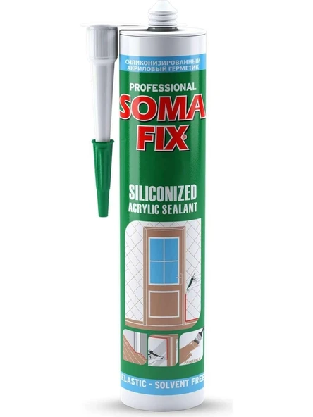 Somafix S122 310 ml Siyah Akrilik Silikonize Mastik