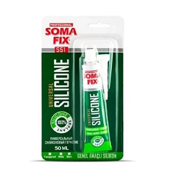 Somafix Şeffaf Tüp Silikon 50 ML Şeffaf