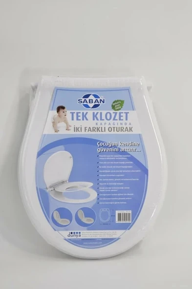Saban 1. Kalite Çocuk Adaptörlü Çift Kullanımlı Klozet Kapağı - 5
