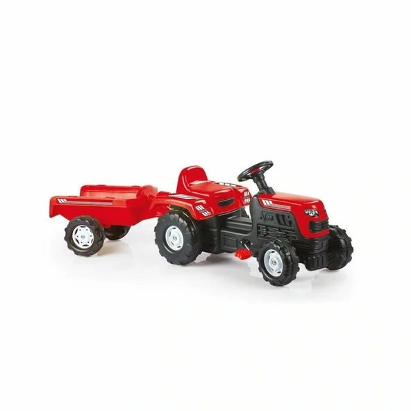 NessiWorld 8146 Dolu Römorklu Traktör -Kırmızı - 2
