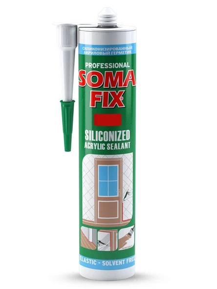 Somafix S123 Akrilik Silikonize Mastik Kahve 310 ml S123