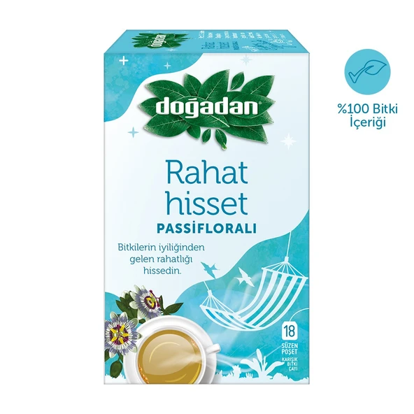 DOĞADAN RAHAT HİSSET PASSİFLORALI BİTKİ ÇAYI 18 SÜZEN POŞET 24,30GR ürün görseli 1