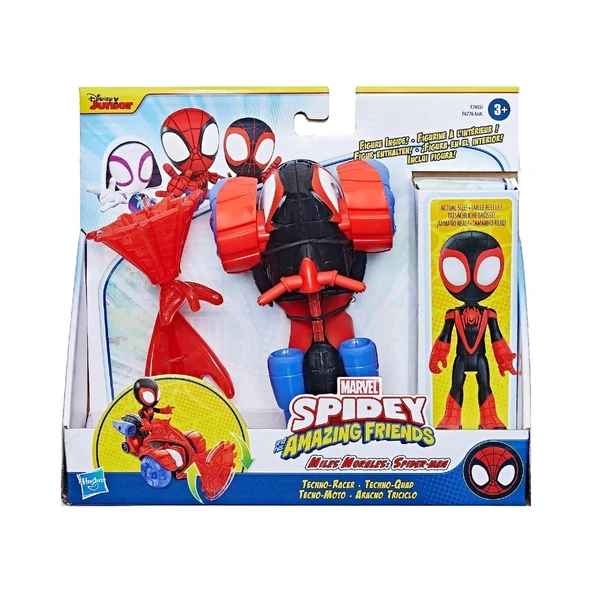Hasbro Spidey And His Amazing Friends Araç ve Figür Miles Morales F7455 - 5