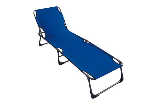 Ecm Proger Sırt Ayarlanabilir Katlanabilir Kademeli Yastıklı Lüks Şezlong-Saks Mavi - 4