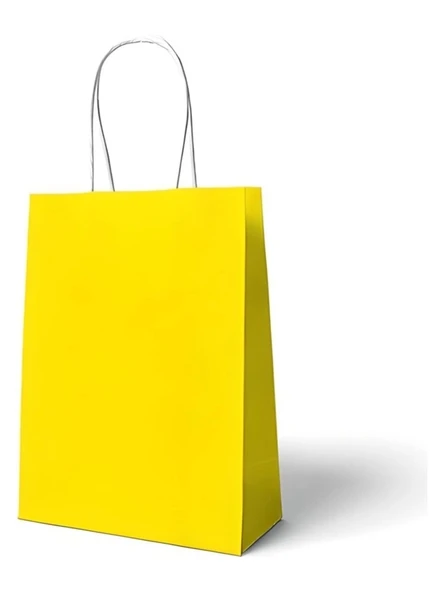 Sarı Kraft Çanta Orta Boy 25x12x31 cm 25 Adet ürün görseli