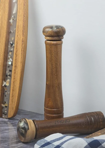 Akasya Baharat Öğütücü - Değirmenli Tuzluk - 25 CM - 3