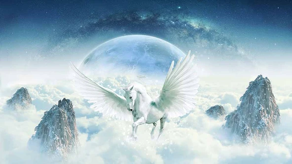 Unicorn Kanatlı At Duvar Kağıdı - 6