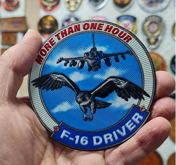 F-16 Figting Falcon F-16 Driver More than One Hour PEÇ - Arma - TPU Patch - Resim 2