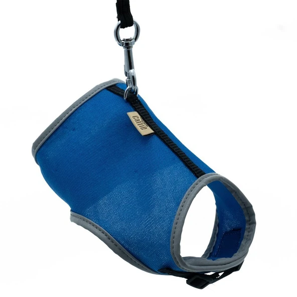 Cattie Havalı Kedi Göğüs ve Gezirme Tasması Takım RoyalMavi 1x25-35 Cm