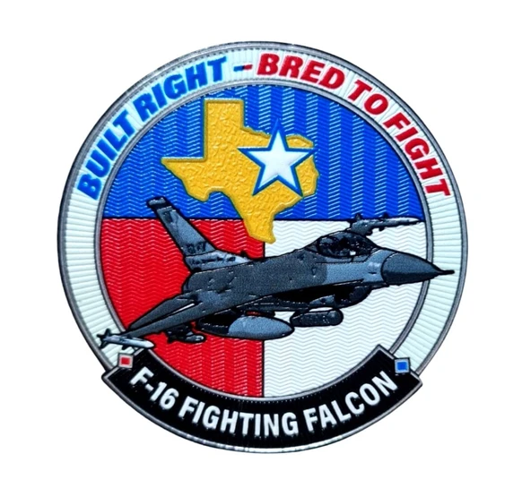 F-16 Figting Falcon Built Right - Bred to Fight PEÇ - Arma - TPU Patch