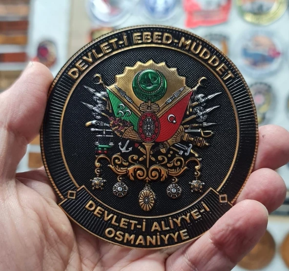 Osmanlı Devlet Arması - DEVLET-İ EBED MÜDDET - 3 Boyut  - 3d Arma - TPU Patch - 2