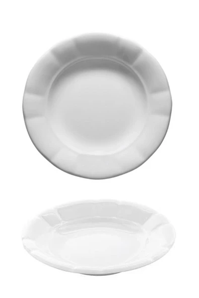 Güral Porselen Otel 18 cm Rölyefli Çukur Tabak 6 lı ( GR18CK00 ) ürün görseli 1