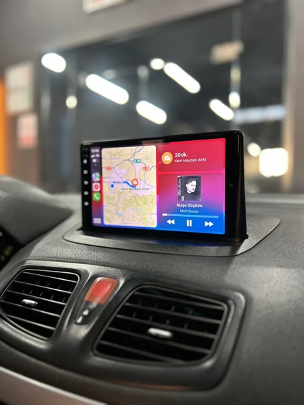 RENAULT FLUENCE UYUMLU ANDROİD 4 GB RAM 64 GB DAHİLİ HAFIZA MULTİMEDYA KABLOSUZ CARPLAY GERİ GÖRÜŞ KAMERALI - 2