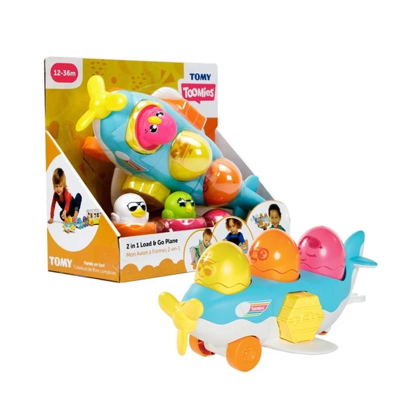 73147 Tomy - 2si1 arada Uçak ve Saklambaçlı Yumurtalar 12-36 ay - 1