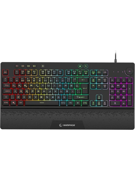 Rampage Eclıpse Siyah USB Rgb Aydınlatmalı Q Gaming 4 Tuş Makrolu Oyuncu Klavye Mouse Set - 3