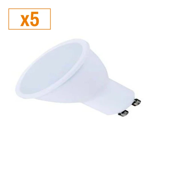 Global 7 Watt Smd Ledli Spot Ampul Uzun Ömürlü, Tasarruflu, Beyaz Işık (x5)