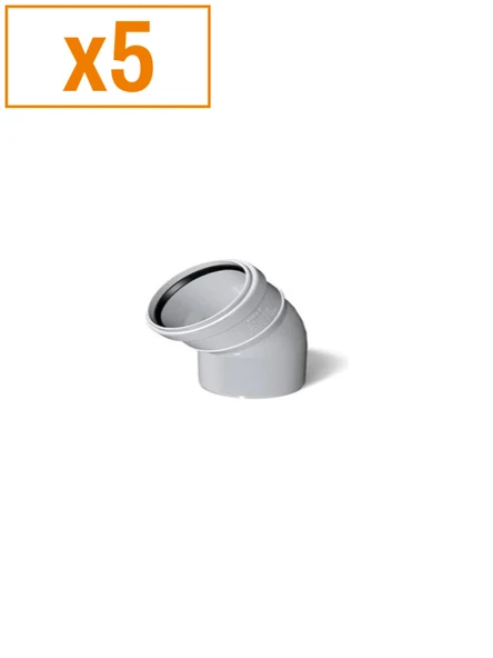 Fırat Pvc 70'lik Açık Dirsek 45° (x5)