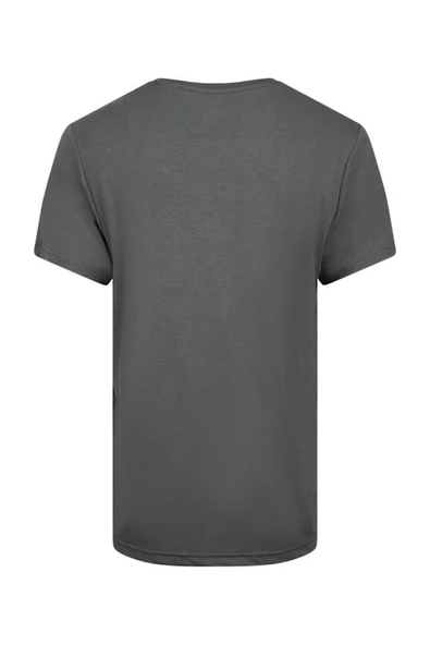 2AS Victor Erkek Viloft V Yaka T-Shirt Antrasit - Resim 3